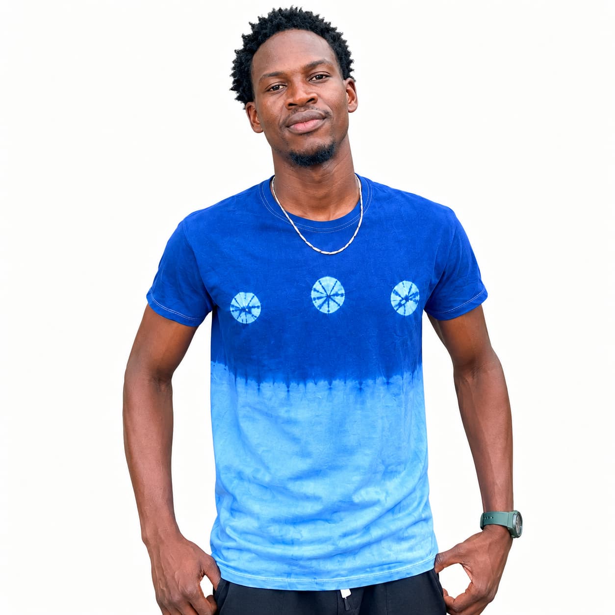 T-shirt homme teinté motif disque