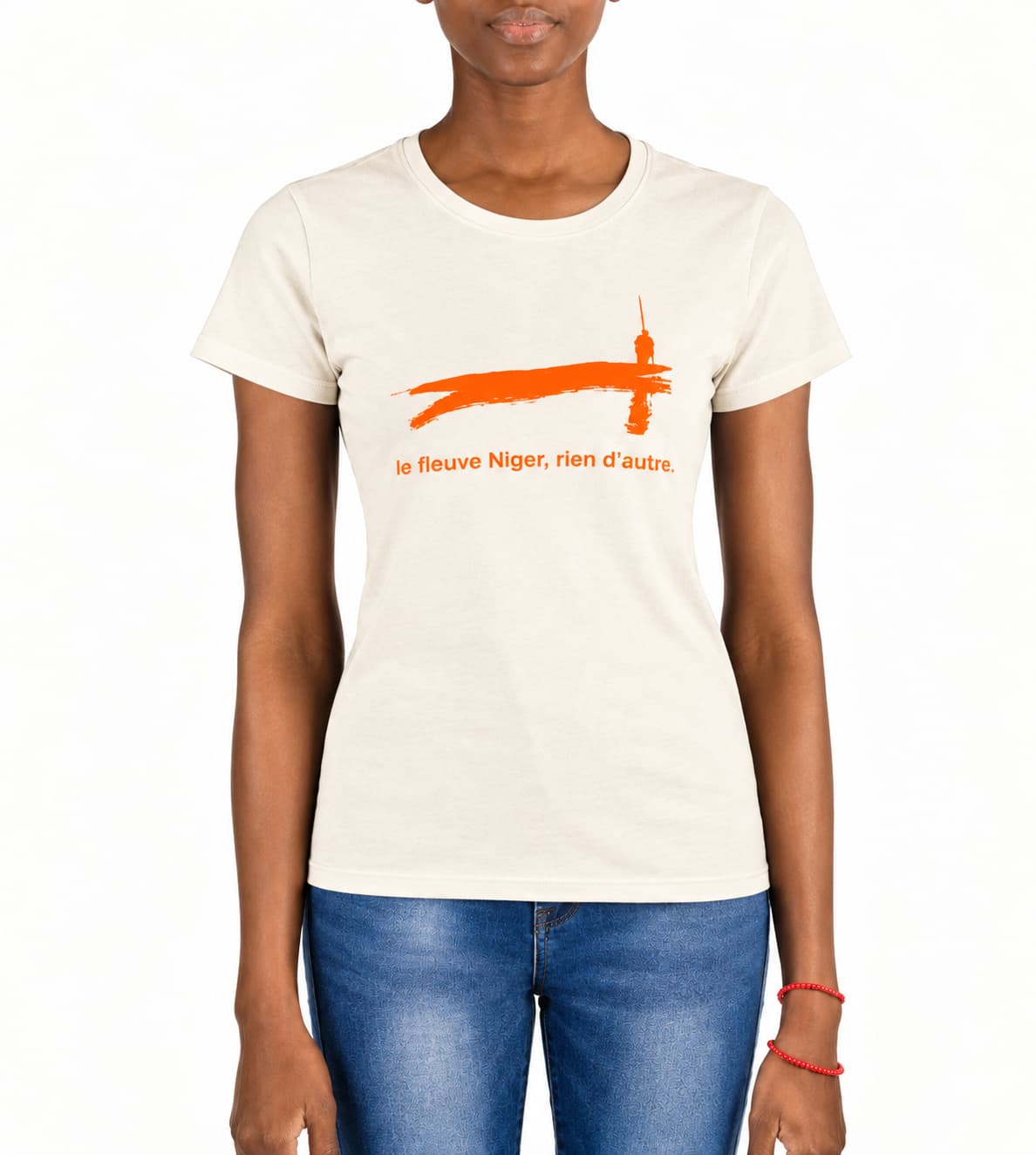 T-shirt femme motif fleuve Niger